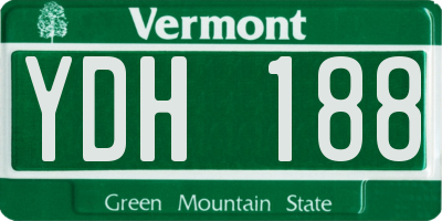 VT license plate YDH188