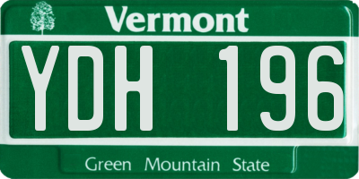 VT license plate YDH196