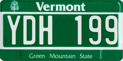 VT license plate YDH199