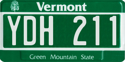 VT license plate YDH211