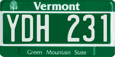 VT license plate YDH231