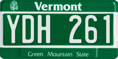 VT license plate YDH261