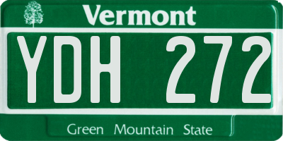 VT license plate YDH272