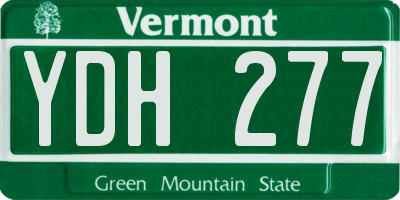 VT license plate YDH277