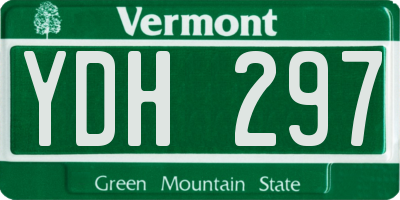 VT license plate YDH297