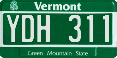 VT license plate YDH311