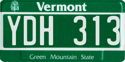 VT license plate YDH313