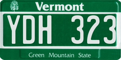 VT license plate YDH323