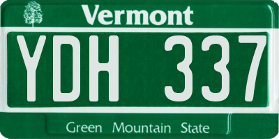 VT license plate YDH337