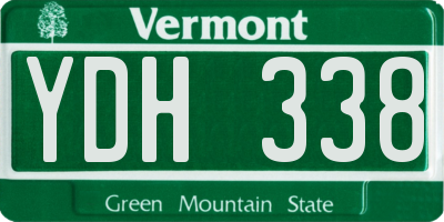 VT license plate YDH338