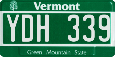 VT license plate YDH339