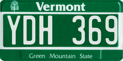 VT license plate YDH369