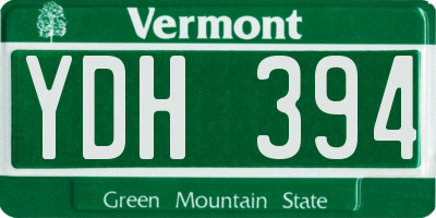 VT license plate YDH394