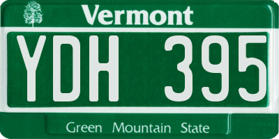 VT license plate YDH395