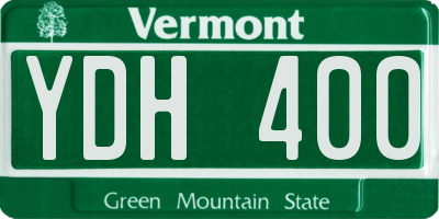VT license plate YDH400