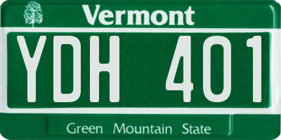 VT license plate YDH401