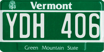 VT license plate YDH406