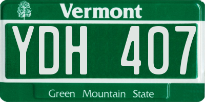 VT license plate YDH407