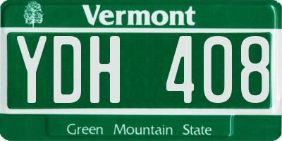 VT license plate YDH408