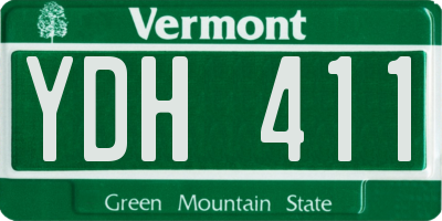 VT license plate YDH411