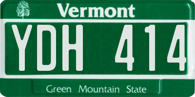 VT license plate YDH414