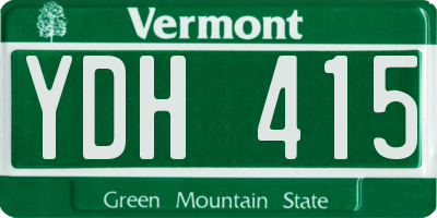 VT license plate YDH415