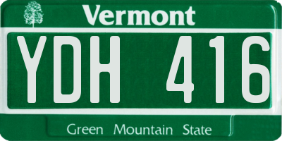 VT license plate YDH416