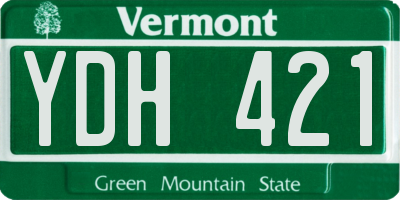 VT license plate YDH421