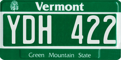 VT license plate YDH422