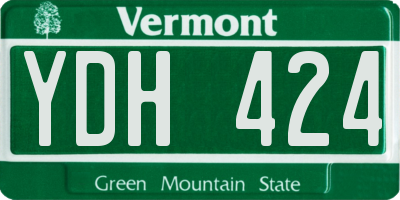 VT license plate YDH424