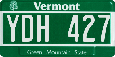 VT license plate YDH427