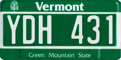 VT license plate YDH431