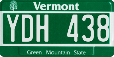 VT license plate YDH438