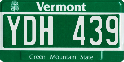 VT license plate YDH439