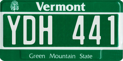VT license plate YDH441