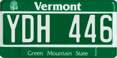 VT license plate YDH446