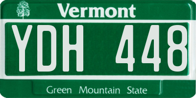 VT license plate YDH448