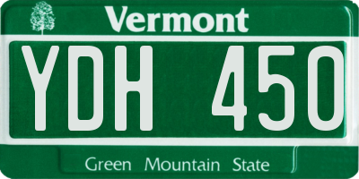 VT license plate YDH450