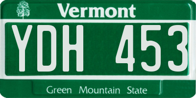 VT license plate YDH453