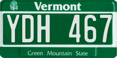 VT license plate YDH467