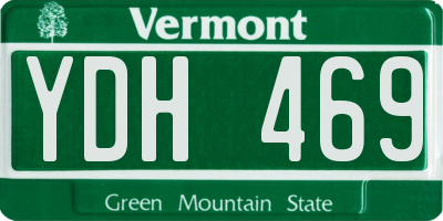 VT license plate YDH469