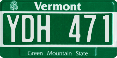 VT license plate YDH471