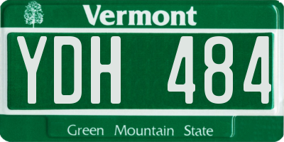 VT license plate YDH484