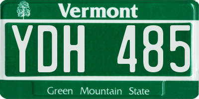 VT license plate YDH485