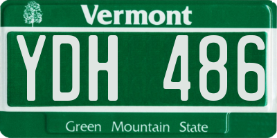 VT license plate YDH486