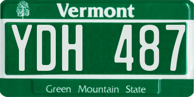 VT license plate YDH487
