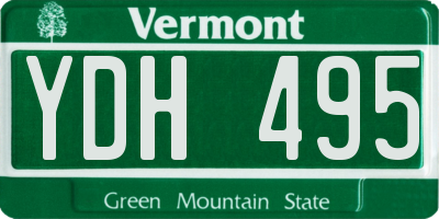 VT license plate YDH495