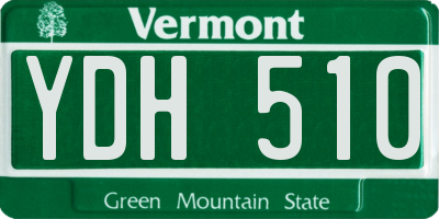 VT license plate YDH510
