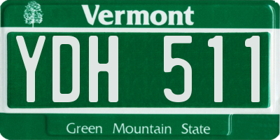 VT license plate YDH511