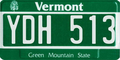 VT license plate YDH513